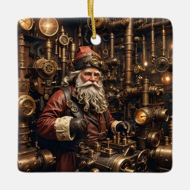 Steampunk Santa Ornament (Framsida)