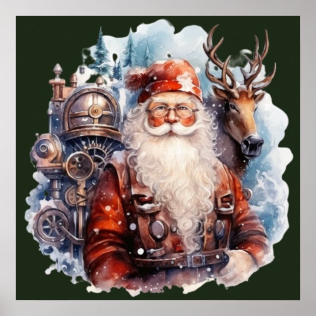 Steampunk Santa Poster (Framsidan)