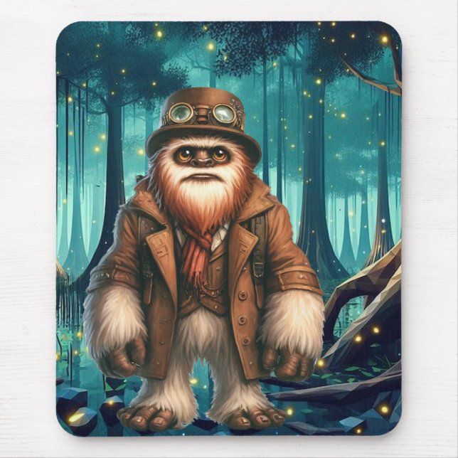 Steampunk Sasquatch Mousepad Musmatta (Framsidan)