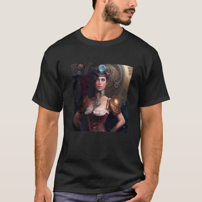 Steampunk Sci Fi character  1 T Shirt (Framsida)
