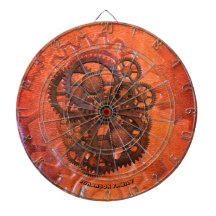 Steampunk Scifi Gears Orange 1800-talet Maskin