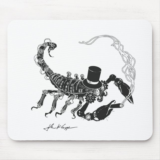 Steampunk Scorpio Mousepad Musmatta (Framsidan)