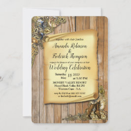 Steampunk Sculptures on Wood Inbjudningar