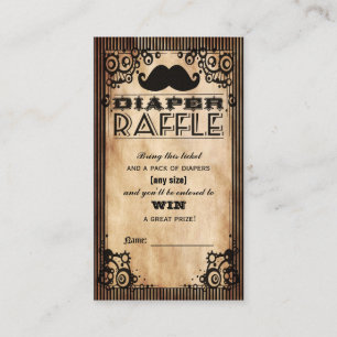 Steampunk Se Pojke Diaper Raffle Biljett Tilläggskort