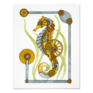 Steampunk Seahorse Fototryck