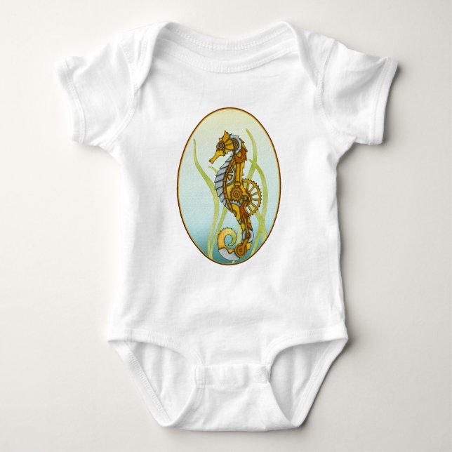 Steampunk Seahorse T-shirt (Framsida)