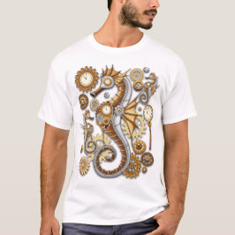Steampunk Seahorse Vintage Surreal Art T Shirt