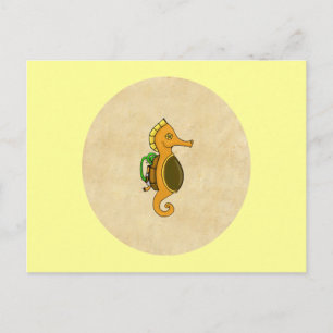 Steampunk Seahorse Vykort
