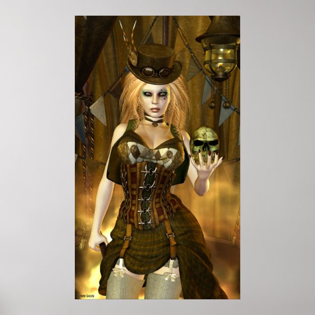 Steampunk Series JADE Fantasy Art Poster (Framsidan)