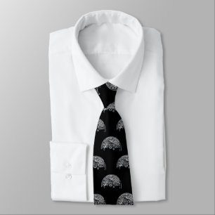 Steampunk Silver Gears Neck Tie Slips