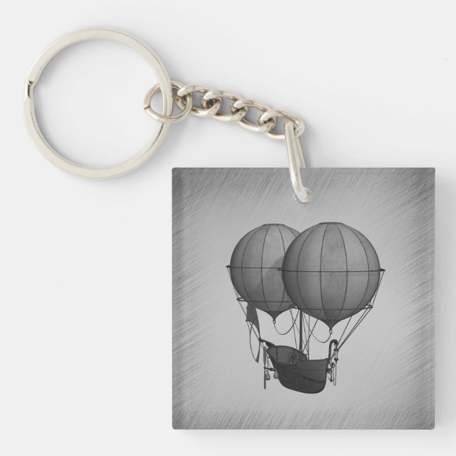 Steampunk Silver Hot Air Balloons with Ship (Framsidan)