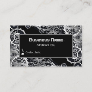 Steampunk silver utrustar 3 visitkort