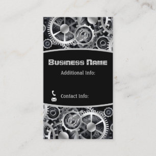 Steampunk silver utrustar 4 visitkort