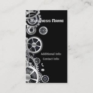 Steampunk silver utrustar 6 visitkort