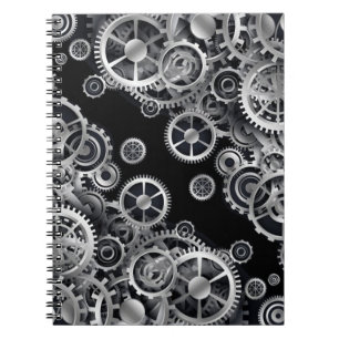 Steampunk silver utrustar anteckningsboken anteckningsbok