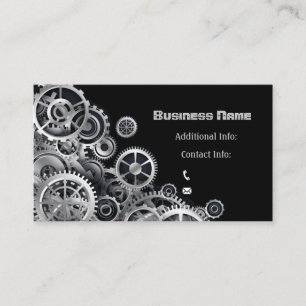 Steampunk silver utrustar visitkort