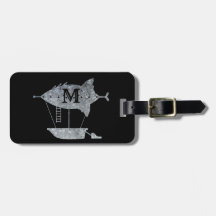Steampunk Silver Zinc Airship Anpassningsbar Monog