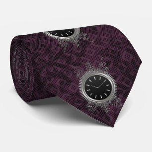Steampunk silvermetall tar tid på slips