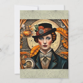 Steampunk Siren på Halloween Julkort