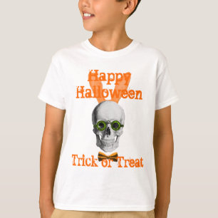 Steampunk skalle Halloween bus eller godis Tee