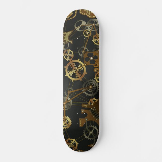 Steampunk skateboard bräda 20,5 cm (Framsida)