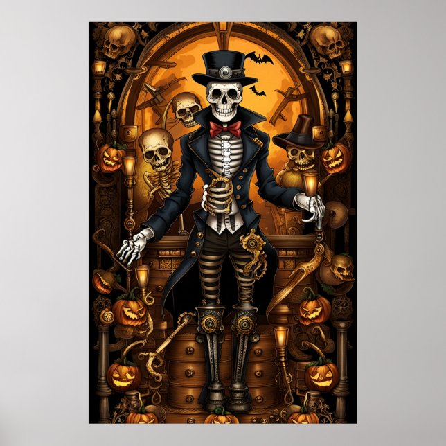 Steampunk Skeleton 2 Poster (Framsidan)