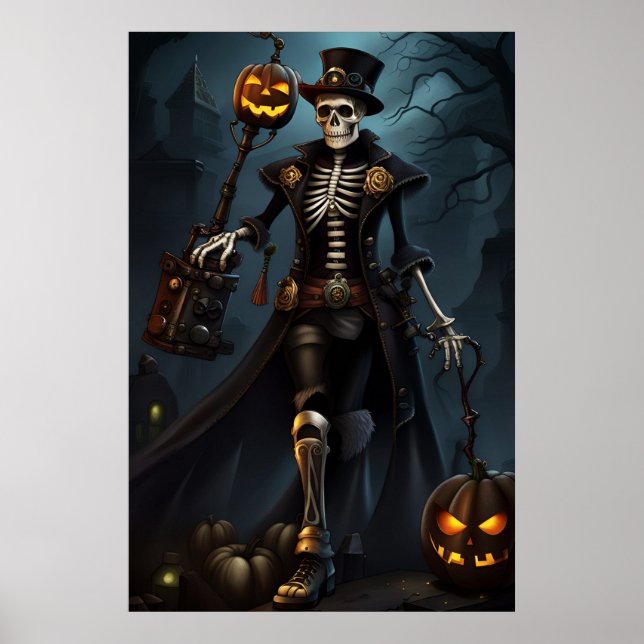Steampunk Skeleton Poster (Framsidan)