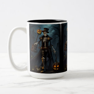 Steampunk Skeleton Två-Tonad Mugg