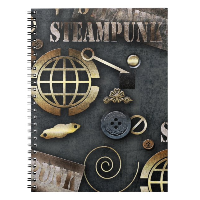 Steampunk, skrapbokning anteckningsbok (Framsidan)