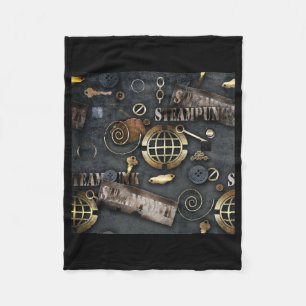 Steampunk, skrapbokning fleecefilt