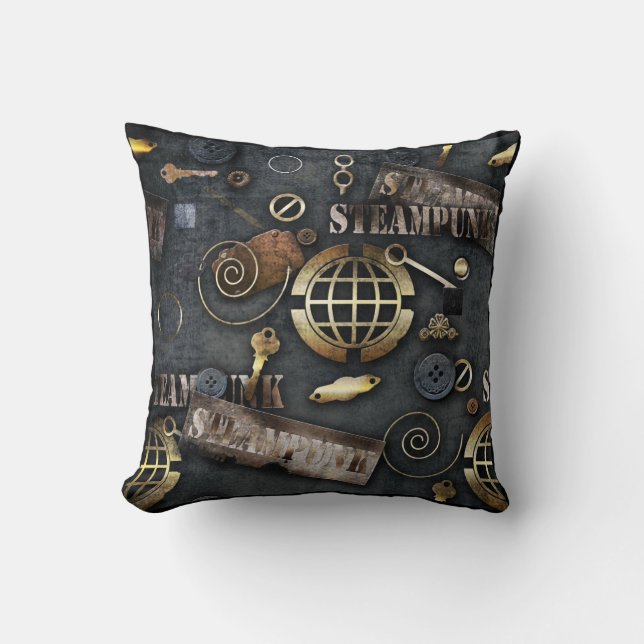 Steampunk, skrapbokning kudde (Framsida)