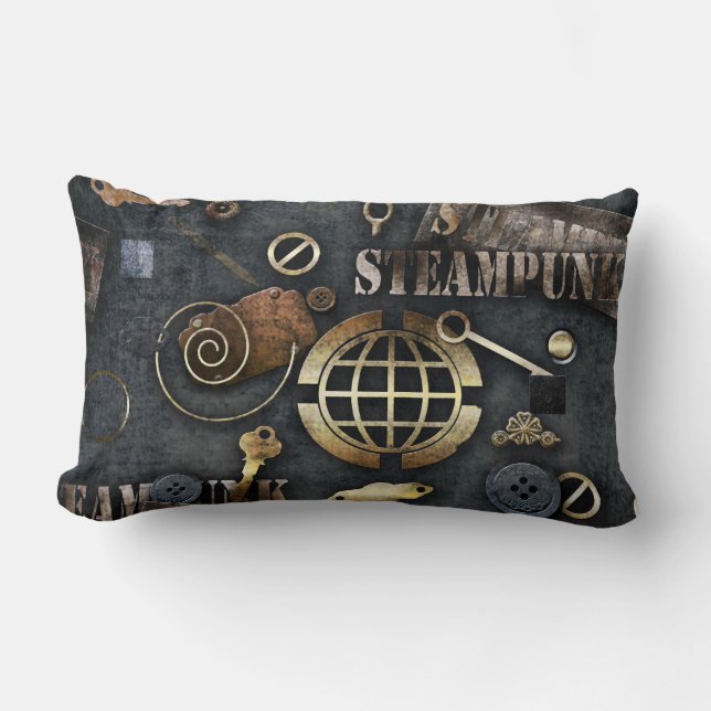 Steampunk, skrapbokning lumbarkudde (Framsida)