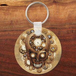 Steampunk Skull Gothic Stil Nyckelring