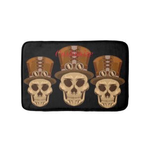 Steampunk Skull i Top hat Thunder_Cove Badrumsmatta