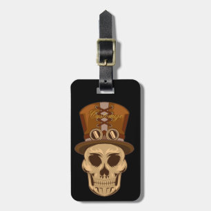 Steampunk Skull i Top hat Thunder_Cove Bagagebricka