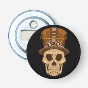 Steampunk Skull i Top hat Thunder_Cove Flasköppnare