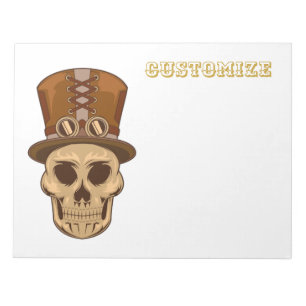 Steampunk Skull i Top hat Thunder_Cove Journal Anteckningsblock