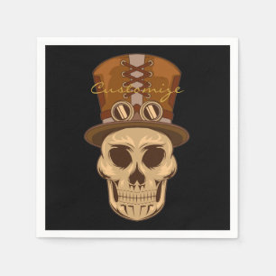 Steampunk Skull i Top hat Thunder_Cove Pappersservett