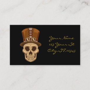 Steampunk Skull i Top hat Thunder_Cove Visitkort