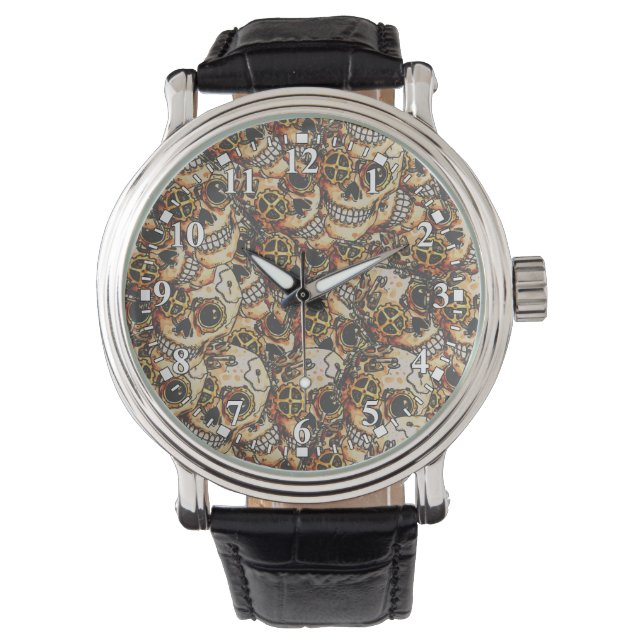 Steampunk Skull Watch Armbandsur (Framsida)