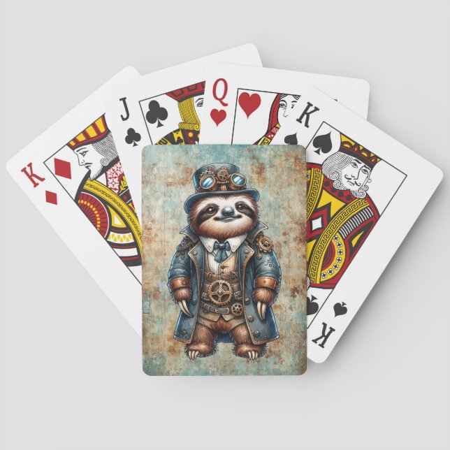 Steampunk Sloth Casinokort (Baksidan)