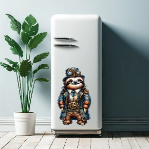 Steampunk Sloth Transparent Sticker Klistermärken