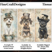 Steampunk Small Cute Hund DK9L Decoupage