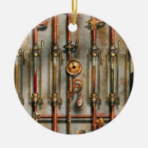 Steampunk - Smörjfördelaren Julgransprydnad Keramik