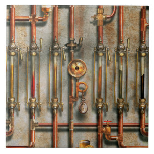 Steampunk - Smörjfördelaren Kakelplatta