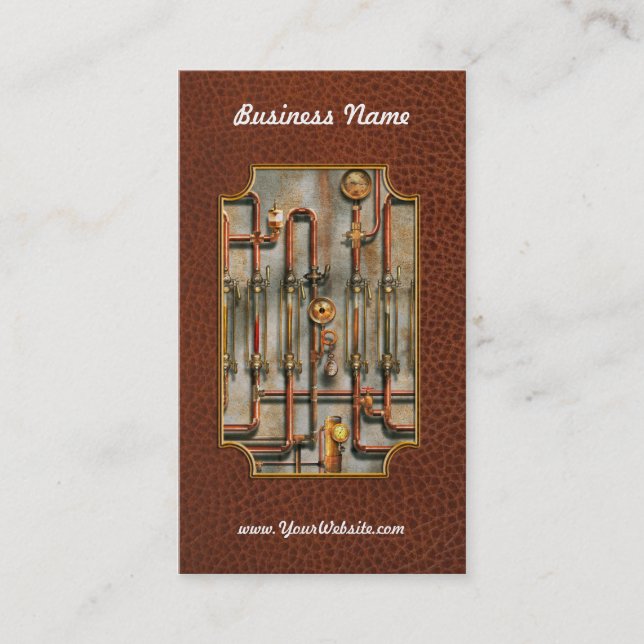 Steampunk - Smörjfördelaren Visitkort (Framsida)