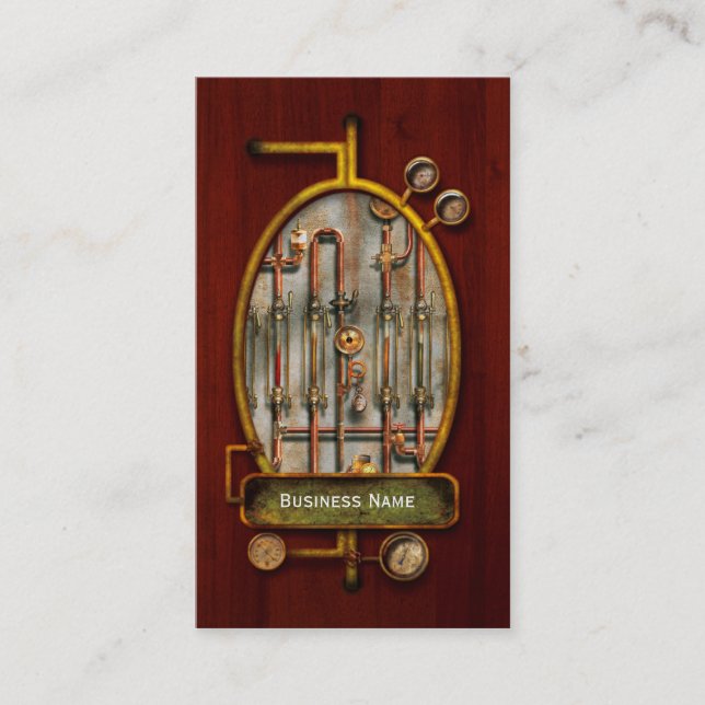 Steampunk - Smörjfördelaren Visitkort (Framsida)