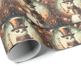 Steampunk Snögubbe Presentpapper