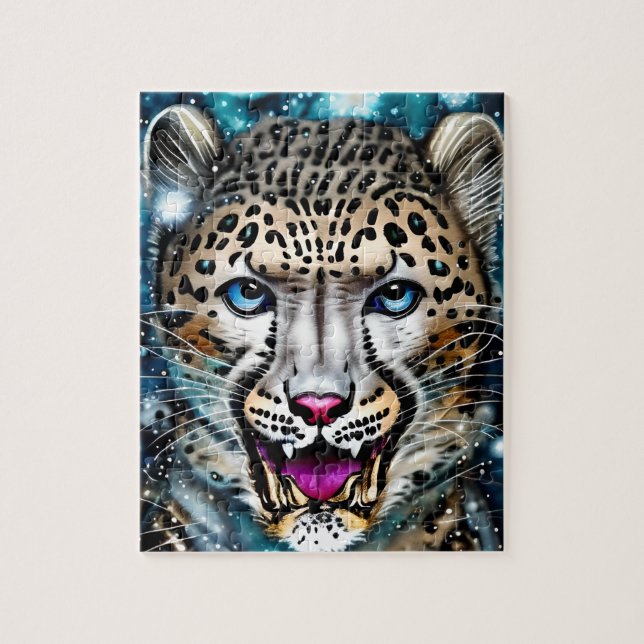 Steampunk Snöleopard  Pussel (Vertikal)