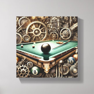 Steampunk Snooker Canvas Photo
